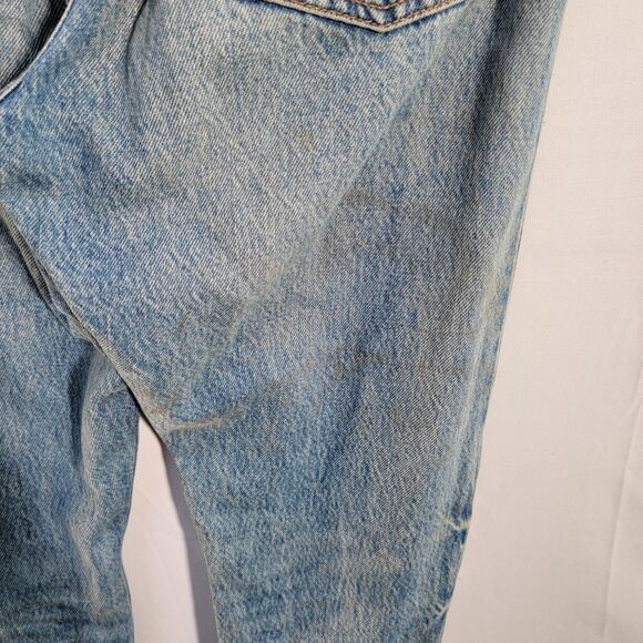Levi Strauss & Co. 501s Wash Blue Distressed Jeans Front & Back Pockets Size S - Picture 8 of 11